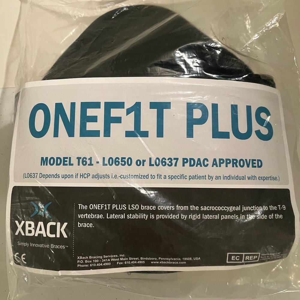 XBack Back Brace model t61/L0650/L0637